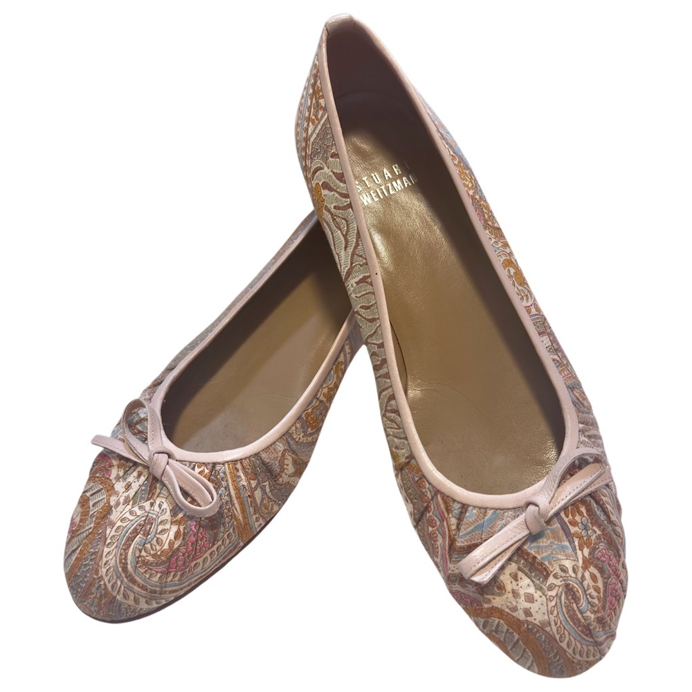 STUART WEITZMAN NipNTuck Mauve Paisley‎ Ballet Flats - Picture 2 of 2